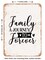DECORATIVE METAL SIGN - Family a Journey to Forever - 2 - Vintage Rusty Look